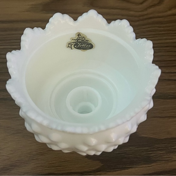 Vtg Fenton Hobnail Candle Holder - Picture 3 of 11